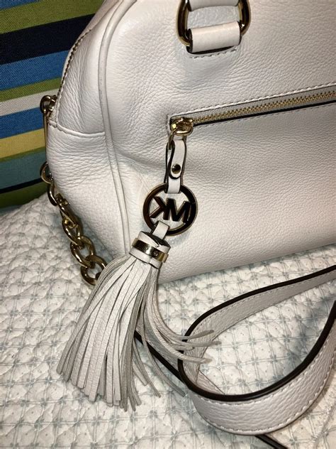 Michael KORS Knox MK Tassel Large SATCHEL Vanilla 